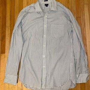 Mens J Crew checkered dress shirt - wrinkly free, size small